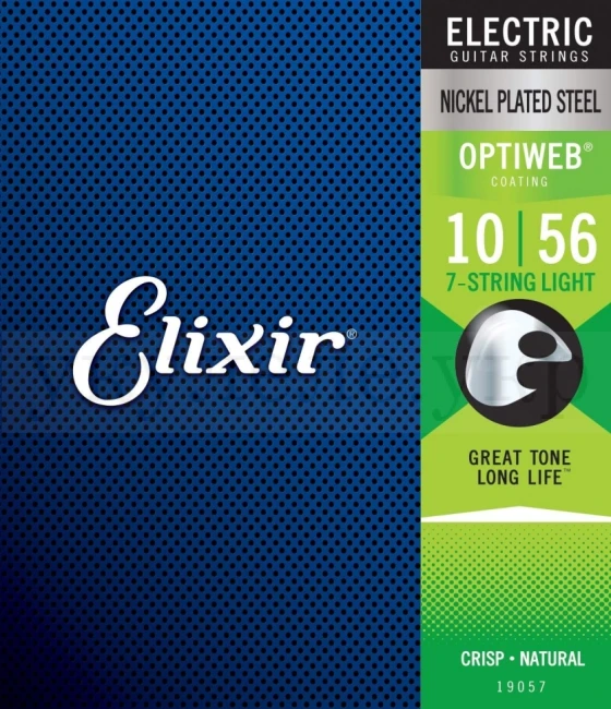 Elixir 19057 Optiweb Nickel Plated Steel 7-String Light 10/56 (EL OW L 7)